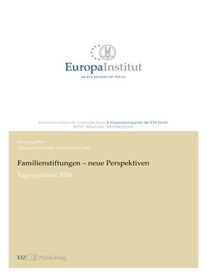 cover image of Familienstiftungen – neue Perspektiven